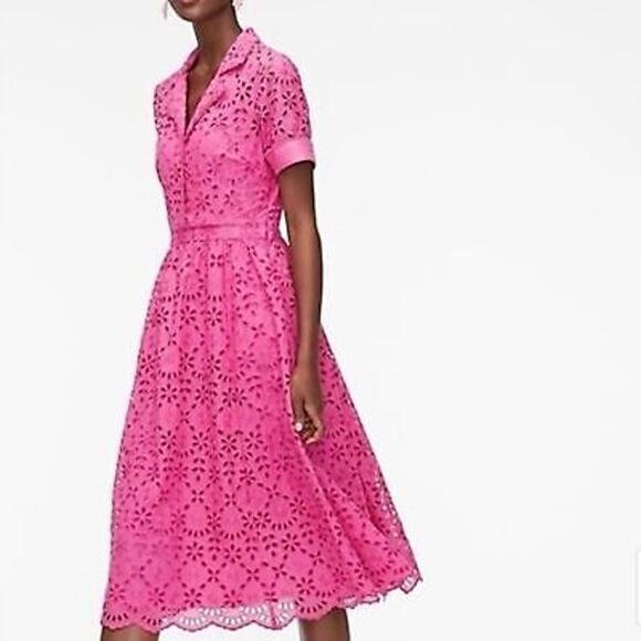 J.Crew Short-sleeve A-line Dress in Embroidered Eyelet - Picture 3 of 10